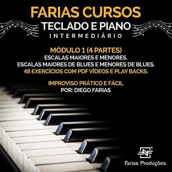 Imagem de Farias Cursos - Teclado e Piano - Intermediário criado por Farias Produções na hotmart