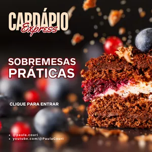 Imagem de capa para o Curso online Cardápio Express de Sobremesas Práticas