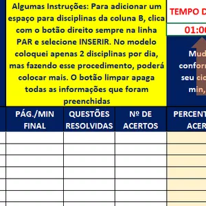 Imagem de capa para o Curso online PLANILHA DE ESTUDOS PARA O INSS