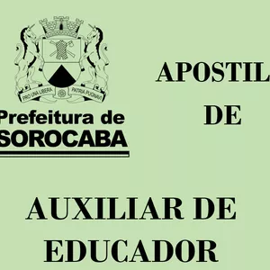 Imagem de capa para o Ebook Apostila AUXILIAR DE EDUCAÇÃO, Concurso Sorocaba 2025