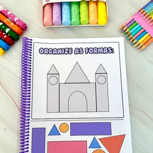 Imagem de capa para o Ebook Organize as formas.