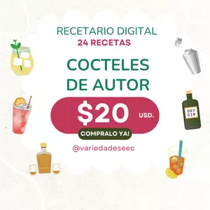 Imagen de portada para Ebook Coctelería de Autor: 24 Recetas para hacer en casa