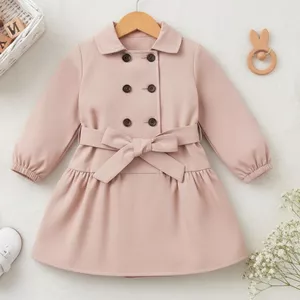 Imagem de capa para o Ebook MOLDE VESTIDO MANGA LONGA INFANTIL - GRADE DE 6 MESES A 10 ANOS