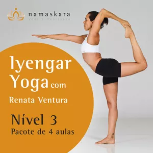 Imagem de capa para o Curso online Iyengar Yoga com Renata Ventura Nível 3 - Pacote com 4 Aulas
