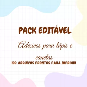 Imagem de capa para o Curso online PACK EDITÁVEL PELO CANVA ADESIVOS PARA LÁPIS E CANETAS PERSONALIZADAS