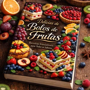 Imagem de capa para o Ebook 📘 E-book Delícias de Bolos de Frutas