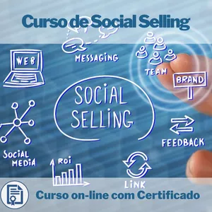 Imagem principal do produto Curso Online em videoaula de Social Selling com Certificado