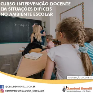 Imagem de INTERVENÇÃO DOCENTE EM SITUAÇÕES DIFÍCEIS NO AMBIENTE ESCOLAR criado por Claudeni Benelli na hotmart