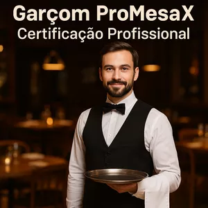 Imagem de Garçom ProMesaX – Certificação Profissional  criado por Curso Completo Com Certificado na hotmart