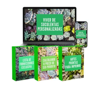 Imagem de capa para o Curso online Viver de Suculentas Personalizadas