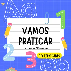 Imagem de capa para o Ebook Vamos Praticar: Letras e Números