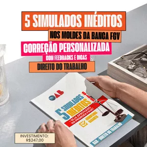 Imagem de capa para o Curso online Pacote Exclusivo de 5 Simulados Autorais de Direito do Trabalho com correção perso