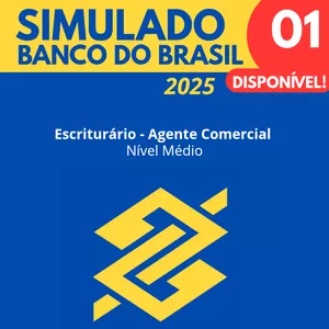 Imagem de capa para o Ebook Simulado 01 - BB 2025 - Agente Comercial