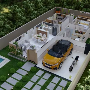 Imagem de capa para o Ebook PLANTA BAIXA DE CASA COM 3 QUARTOS PARA TERRENO 10X20