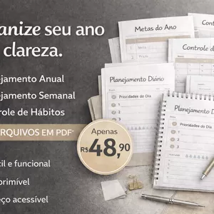 Imagem de capa para o Ebook Organizando o Ano na Vida Real