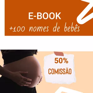 Imagem de capa para o Ebook +100 nomes Bebês e seus significados