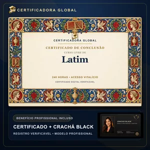 Imagem do curso 🔥 BOLSA 100% [APLICADA] - [MATRÍCULA] CURSO DE FORMAÇÃO EM LATIM - ACESSO VITALÍCIO - CRACHÁ BLACK + REGISTRO - CASHBACK R$ 25 - BÔNUS APOSTILA EXTRA - CG