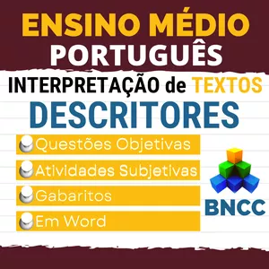 Imagem de capa para o Ebook Ensino Médio - Interpretação de Textos - DESCRITORES - Português