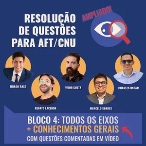 Imagem do curso Revisão por QUESTÕES para AFT/CNU