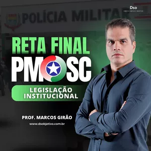 Imagem de capa para o Curso online Polícia Militar de Santa Catarina (PM SC) - Soldado (Legislação Institucional) - Prof. Marcos Girão