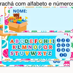 Imagem de capa para o Ebook Crachá Com alfabeto e números 