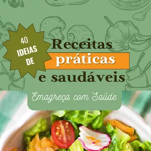 Imagem de capa para o Ebook "40 Ideias de Receitas Low Carb Práticas e Saudáveis"