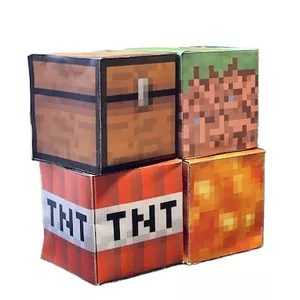 Imagen de portada para Ebook Imprimibles Cubos Bloques Caja Minecraft en Papel para Imprimir y Armar (Cumpleaños, Candybar, Decoración, Artesanía en Papel, Papercraft y más!)