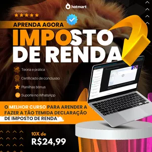 Imagem do curso IMPOSTO DE RENDA 2023 │DO BÁSICO AO AVANÇADO