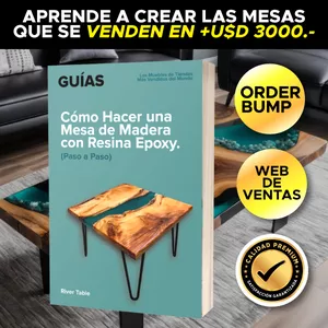 Imagen de portada para Ebook Cómo Hacer una Mesa River Table de Madera con Resina Epoxi: Libros Guía Paso a Paso + BONUS