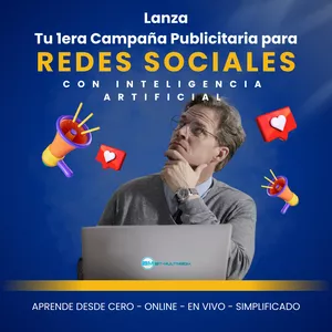 Imagen de portada para Curso online Workshop: Tu 1era Campaña Publicitaria para Redes Sociales con Inteligencia Artificial en 3 Horas 🚀