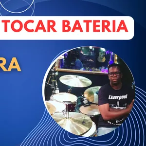 Imagem de capa para o Curso online Aprenda Tocar Bateria na Primeira Aula