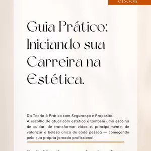Imagem de capa para o Ebook Estética com Propósito: O Começo da Sua Carreira de Sucesso.
