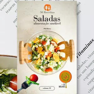 Imagem de capa para o Ebook 50 Receitas de Saladas Exóticas e Saudáveis