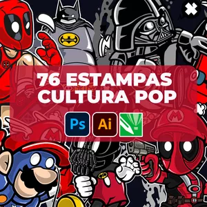 Imagem principal do produto 76 ESTAMPAS PARA CAMISETAS / CULTURA POP