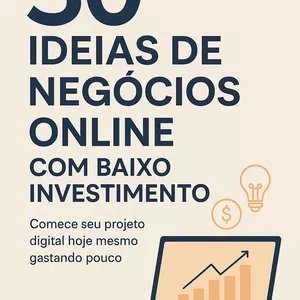 Imagem de capa para o Ebook 30 Ideias de Negócios Online com Baixo Investimento