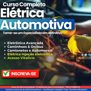 Imagem do curso Curso Completo Elétrica Automotiva + Eletrônica em Geral (Video Aulas + Apostilas)