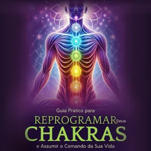 Imagem de capa para o Ebook Guia Prático para Reprogramar Seus Chakras e Assumir o Comando da Sua Vida