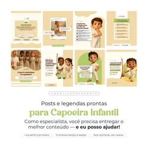 Imagem de capa para o Curso online PACK PARA CAPOEIRA INFANTIL