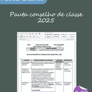 Imagem de capa para o Curso online Pauta para Reunião do conselho de Classe 