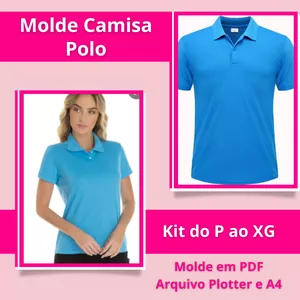 Imagem de capa para o Ebook  Molde Kit Camisetas Polo