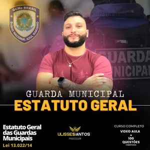 Imagem de capa para o Curso online ESTATUTO GERAL DAS GUARDAS MUNICIPAIS - LEI 13022/14 + 100 QUESTÕES COMENTADAS