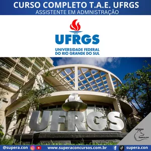 Imagem de capa para o Curso online CURSO COMPLETO PARA T.A.E. UFRGS - Assistente em Administração Método Supera.con