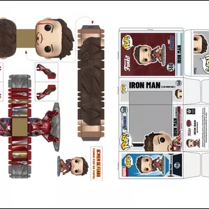 Imagem de capa para o Ebook HOMEM DE FERRO DO FILME FUNKO POP DE PAPEL PAPERCRAFT