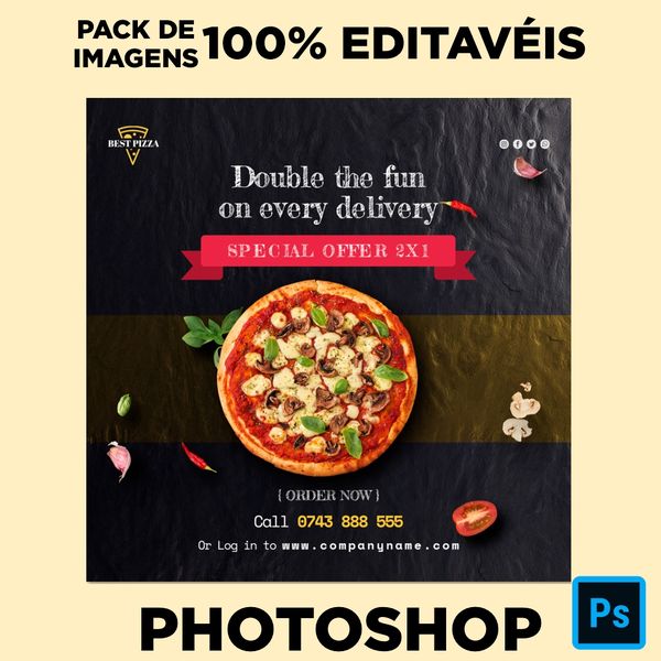 Pack De Arquivos Midia Digital Editavel Pizza Photoshop Alisson Almeida Sousa Learn A New Skill Ebooks Or Documents Hotmart