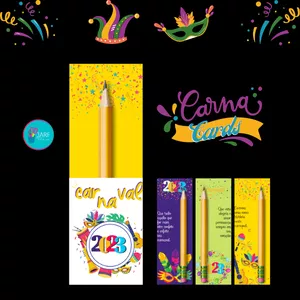 Imagem de capa para o Ebook Card Lápis -Tema Carnaval 