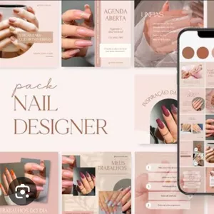 Imagem de capa para o Curso online Pack  Nail Design de Sucesso + Mini Curso de Canva