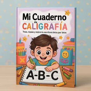 Imagen de portada para Ebook ✨ Letras Bonitas: Cuaderno de caligrafía Moderna para Niños imprimible