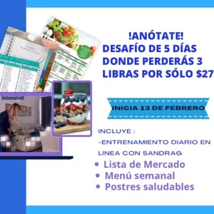 Imagen de portada para Curso online Desafío Pierde 3 libras en 5 días 