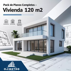 Imagen de portada para Ebook Pack de Planos Completos para Casa de 120 m²