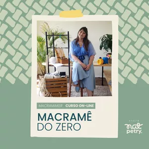 Imagem de capa para o Curso online Curso Online: Macramê do zero + projetos passo a passo